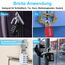 Diyife 3 Stück Zahlenschloss 4-Stelliges Kombination Vorhängeschloss, Kombinationsschloss, Wetterfestes Metall, Plated Steel Combination Lock für Schule, Gym Locker, Hasp, Schwarz Rot Silber