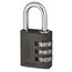 ABUS Zahlenschloss 145/30 Titanium - Kofferschloss, Spindschloss u. v. m. - Aluminium-Vorhängeschloss - individuell einstellbarer Zahlencode - ABUS-Sicherheitslevel 3 (Packung mit 2)