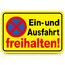 Einfahrt Ausfahrt Freihalten Schilder Metall Aluminium, Parken Verboten Schild Eingang Freihalten Auch Gegenüber, CARGEN Warnschilder Verbotsschilder Zufahrt Freihalten 300X200 mm