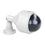 BASI | Dome Kamera-Attrappe mit blinkendem LED-Licht | Dummy Kamera | Überwachungskamera für den Innen- und geschützten Außenbereich | 360 Grad Halterung | Weiß | CCTV