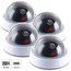 VisorTech Kamera Dummy: 4er-Set Dome-Überwachungskamera-Attrappen, durchsichtiger Kuppel, LED (Attrappe Kamera, Dummy Überwachungskamera außen, Überwachungskameras)