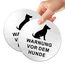 TAKULA Warnung vor dem Hunde Schilder,10CM Rund Achtung Hund Schild,Hundeschild für alle Oberflächen Geeignet,Warnschilder für den Innen- und Außeneinsatz geeignet