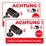K&F Concept 2er Set Alu Schild Videoüberwachung Privatgrundstück für überwachungskamera Oder Kamera Attrappe Innen Außen 20 * 30cm