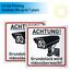 Achtung Videoüberwachung Schild, 4 Stk 15x15 cm Videoüberwachung Privatgrundstück, Videoüberwacht Warnschilder Hinweisschilder Aluminium für Innen Außen Kameraüberwachung