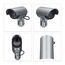 Relaxdays 8 x Kamera Attrappe im Sicherheits-Set, 4 Dome Kameras, 4 CCD-Kameras, Mit LED-Licht, Verstellbarer Kamerawinkel