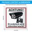 Achtung Videoüberwachung Schild, 2 Stk 15x15 cm Videoüberwachung Privatgrundstück, Videoüberwacht Warnschilder Hinweisschilder Aluminium für Innen Außen Kameraüberwachung