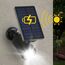 Maclean Solar Kamera-Attrappe mit Bewegungsmelder und LED-Licht | IP Überwachungskamera Attrappe mit Objektiv | IP44 - Außenbereich | 220 Lumen, 6500K | Solarbetrieben, Blinkende rote LED (1 Stück)