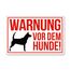 TAKULA Warnung vor Dem Hunde Schilder - 30 * 20cm Vorsicht Hund Schild, Hundewarnschild, Reflektierendes Warnschild für Hunde, Wasserdicht & UV-Beständig | 1 Stück