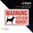 TAKULA Warnung vor Dem Hunde Schilder - 30 * 20cm Vorsicht Hund Schild, Hundewarnschild, Reflektierendes Warnschild für Hunde, Wasserdicht & UV-Beständig | 1 Stück