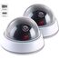 VisorTech Kamera Atrappe: 2er-Set Dome-Überwachungskamera-Attrappen, durchsichtige Kuppel & LED (Überwachungskamera Fake, Überwachungskamera Dummy-Attrappen, Alarmanlage)