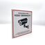HAGEFOL® Schild Videoüberwachung (15x15 cm - klein) mit DSGVO Hinweis, inkl. 4 Bohrlöcher, Kamera Warnhinweis für Überwachungskamera oder Kamera Attrappe (Aluminium gebürstet)