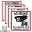Achtung Videoüberwachung Schild, 4 Stk 15x15 cm Videoüberwachung Privatgrundstück, Videoüberwacht Warnschilder Hinweisschilder Aluminium für Innen Außen Kameraüberwachung