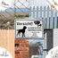 TAKULA Vorsicht Hund Schild, "ALARM & VIDEO ÜBERWACHUNG" 30 * 20cm, Videoüberwachung und Hunde, Mit Toter-Winkel-Warnung mit Klebehintergrund | 1 Stück