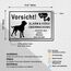 TAKULA Vorsicht Hund Schild, "ALARM & VIDEO ÜBERWACHUNG" 30 * 20cm, Videoüberwachung und Hunde, Mit Toter-Winkel-Warnung mit Klebehintergrund | 1 Stück
