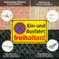 Einfahrt Ausfahrt Freihalten Schilder Metall Aluminium, Parken Verboten Schild Eingang Freihalten Auch Gegenüber, CARGEN Warnschilder Verbotsschilder Zufahrt Freihalten 300X200 mm