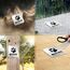TAKULA 10 * 10CM Vorsicht Freilaufend Hund Schild,2 Stück Selbstklebende Warnschilder,Logo aus gebürstetem Metall,Hundeschild Geeignet für Gärten, Zäune und Tore