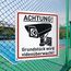 Achtung Videoüberwachung Schild, 2 Stk 15x15 cm Videoüberwachung Privatgrundstück, Videoüberwacht Warnschilder Hinweisschilder Aluminium für Innen Außen Kameraüberwachung