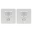 ChiliTec Bewegungsmelder 160° PIR Sensor einstellbar 3-Draht 230V 9m Reichweite Unterputz Wandmontage LED-geeignet Parallel-Schaltung Weiß 2 Stück