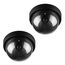 kwmobile 2X Dummy Kamera für Deckenunterbau - mit LED Licht - Dome Überwachungskamera Attrappe - täuschend echte Fake Security Camera in Schwarz