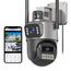 GUOANVISION Kamera Überwachung Aussen,6MP Dual Objektiv Überwachungskamera Aussen,IP66 AußenSicherheitskamera Outdoor mit Automatische Nachverfolgung, Nachtsicht, 24/7 Aussenkamera, 2 Audio, SD/Cloud