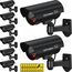 Macarrie 8 Stück gefälschte Kamera, realistische Attrappe, Sicherheitskamera, Kunststoff, gefälschte Video-CCTV-Überwachungssystem mit Bewegungs-LED-Licht für Zuhause, Außen, Innenbereich, keine