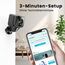 HYCENCY Mini Kamera WLAN 1080P HD Überwachungskamera Innen WiFi Kleine Sicherheitskamera mit Live Übertragung aufs Handy, Nachtsicht, Weitwinkel, Cloud Speicher