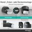 Oktaplex Bea 2er Set Bewegungsmelder Aussen IP65 schwenkbar inkl. Eckwandhalterung PIR-Sensor 180° 12m Reichweite Bewegungssensor Aufputz 230V anthrazit
