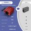 TAGEEBLU 200W Wechselrichter 12V auf 230V, spannungswandler 12v 230v mit 1 Steckdosen、Type-C 30W、USB-Schnellladung 20W