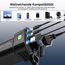 AUCARAUTO 150W Spannungswandler, DC 12V zu 230V AC 5-in-1 Wechselrichter Getränkehalter Konverter mit 10A Zigarettenanzünder Steckdose, 2 USB-C 30W & 1 USB-A 18W Ladeanschlüsse - Schwarz