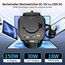 AUCARAUTO 150W Spannungswandler, DC 12V zu 230V AC 5-in-1 Wechselrichter Getränkehalter Konverter mit 10A Zigarettenanzünder Steckdose, 2 USB-C 30W & 1 USB-A 18W Ladeanschlüsse - Schwarz