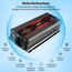 Seamuing 2000W Wechselrichter DC 12V auf AC 230V Spannungswandler 1 AC Steckdose & 2 USB Port Stromwandler mit Alligatorclip Zigarettenanzünder Stecker Power Inverter für Auto KFZ Wohnwagen LKW