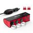 BESTEK 3 Steckdosen, 200 W, 12 V/24 V DC, Zigarettenanzünder-Netzadapter mit 6 A 4-Port-Auto-USB-Splitter-Ladegerät
