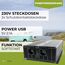 SOLARTRONICS Spannungswandler NM3000 12V 3000 Watt SCHWARZ - 6000 Watt Spitzenleistung - Wechselrichter 12v auf 230v - Blei- oder AGM-Batterie kompatibel - mit Schuko- & USB Anschluss