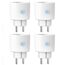 ANTELA WLAN Smart Steckdose mit Strommessung 16A, Smart Home Steckdose kompatibel mit Alexa/Google Home, Stromverbrauch Messen, Sprachsteuerung, APP Fernsteuerung, 2,4GHz, 4 PCs