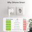 GHome Smart WLAN Steckdose, Kleinste WiFi Steckdose Zubehör Smart Plug App Fernbedienung, Stromverbrauch Messen Sprachsteuerung,Zeitplan,Funktioniert mit Alexa Google Home, 2 Packs, Nur 2,4GHz WiFi