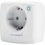 Homematic IP Schalt-Mess-Steckdose, Smart Home, Steckdose misst Strom, digitaler Zwischenstecker Steuerung per App, Alexa & Google Home, Energie sparen, 157337A0