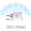 Alexa Steckdose WLAN mit Strommessung 16A ANTELA Smart Steckdose kompatibel mit Google Home, Stromverbrauch Messen, Smart Life APP, 2,4GHz, 4 PCs