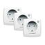 Homematic IP Smart Home 3er-Set Schaltsteckdose, digitaler Zwischenstecker steuert Leuchten oder Elektrogeräte per App, Alexa & Google Assistant, Energie sparen, 157338A0