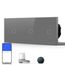 BSEED Drei Fach Smart Alexa Lichtschalter aus Glas, WiFi Touch Wandschalter 1 Fach 1 Weg (Neutralleiter Erforderlich), Alexa/Tuya/Google Home-kompatible 228mm * 86mm Grau
