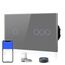 BSEED Smart Alexa Lichtschalter aus Glas, WiFi Touch Wandschalter 1 Fach 1 Weg+ 3 Fach 1 Weg (Neutralleiter Erforderlich), Alexa/Tuya/Google Home-kompatible 157mm * 86mm Grau
