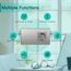 BSEED WLAN Lichtschalter(Neutralleiter Erforderlich), 2 Fach 1 Weg wifi Schalter mit Non-Wifi Steckdose aus Glas, Smart Schalter Kompatibel mit Alexa/Tuya/Google Home/SAMRT LIFE, Grau