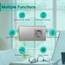 BSEED WLAN Lichtschalter(Neutralleiter Erforderlich), 1 Fach 1 Weg wifi Schalter mit Non-Wifi Steckdose aus Glas, Smart Schalter Kompatibel mit Alexa/Tuya/Google Home/SAMRT LIFE, Grau