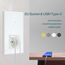 BSEED WLAN Lichtschalter(Neutralleiter Erforderlich), 1 Fach 1 Weg wifi Schalter mit Non-Wifi Steckdose USB C aus Glas, Smart Schalter Kompatibel mit Alexa/Tuya/Google Home/SAMRT LIFE, Weiß
