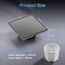 BSEED WLAN Smart Touch Lichtschalter (Neutralleiter Erforderlich), WIfI Schalter aus Glas, Alexa und Google Home Work mit Tuya, 1 Fach 1 Weg Grau