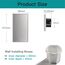BSEED Smart Alexa Lichtschalter aus Glas, WiFi Touch Wandschalter 1 Fach 1 Weg+ 2 Fach 1 Weg (Neutralleiter Erforderlich), Alexa/Tuya/Google Home-kompatible 157mm * 86mm Grau