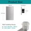 BSEED Smart Alexa Lichtschalter aus Glas, WiFi Touch Wandschalter 1 Fach 1 Weg+ 3 Fach 1 Weg (Neutralleiter Erforderlich), Alexa/Tuya/Google Home-kompatible 157mm * 86mm Grau
