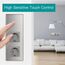 BSEED WLAN Lichtschalter(Neutralleiter Erforderlich), 1 Fach 1 Weg Schalter mit 2 Non-Wifi Steckdose aus Glas, Wifi Schalter Kompatibel mit Alexa/Tuya/Google Home/SAMRT LIFE, Grau