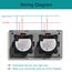 BSEED Doppelschalter Smart Alexa Lichtschalter aus Glas, WiFi Touch Wandschalter 1 Fach 1 Weg (Neutralleiter Erforderlich), Alexa/Tuya/Google Home-kompatible 157mm * 86mm Gold