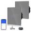 BSEED WLAN Smart Touch Lichtschalter (Neutralleiter Erforderlich) Alexa und Google Home Work mit Tuya WIfI Schalter aus Glas 3 Fach 1 Weg Grau, 2 Pack