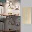 BSEED WiFi 1 Fach Dimmer mit 1 Fach Vorhangschalter-Touch-Schalter (Neutralleiter erforderlich) 1 Weg Tuya Alexa Google Glasscheibe Vorhangschalter Wandschalter Gold